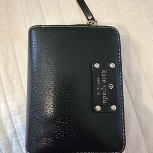 Kate Spade Black Textured Wallet